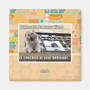 Burbon St.-balkong Kitteh Magnet