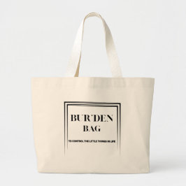 BUR'DEN BAG BLACK NATURAL JUMBO TOTE BAG TYGKASSE