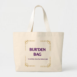 BUR'DEN BAG PURPLE CANVAS NEUTRAL TOTE BAG JUMBO TYGKASSE