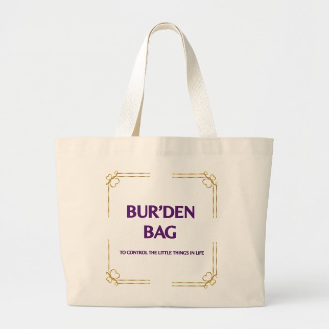 BUR'DEN BAG PURPLE CANVAS NEUTRAL TOTE BAG JUMBO TYGKASSE (Framsidan)