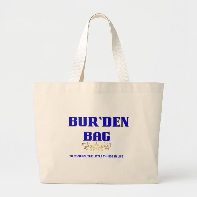 BUR'DEN BAG, VIVID BLUE NEUTRAL CANVAS TOTE BAG JUMBO TYGKASSE (Framsidan)