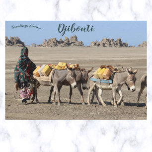 Burdens beaster i Djibouti Vykort