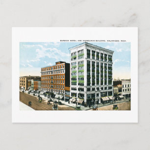 Burdick Hotel, Kalamazoo, Michigan Vykort