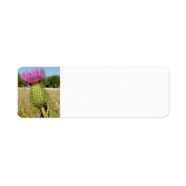 Burdock Thistle-adressetiketter Returadress Etikett (Framsidan)