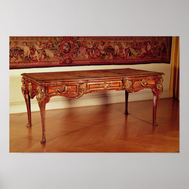 Bureau Plat, Fransk, Cressent, 1730 Poster (Framsidan)