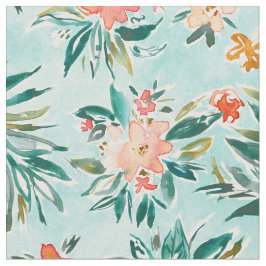 BUREN AWAY tropisk blommigt för Tyg