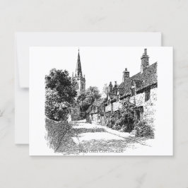 Burford Village Cotswments Vykort