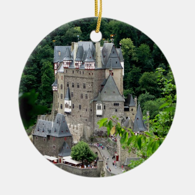 Burg Eltz castle, Tyskland Julgransprydnad Keramik (Framsidan)