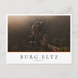 Burg Eltz-slott i dimma Vykort