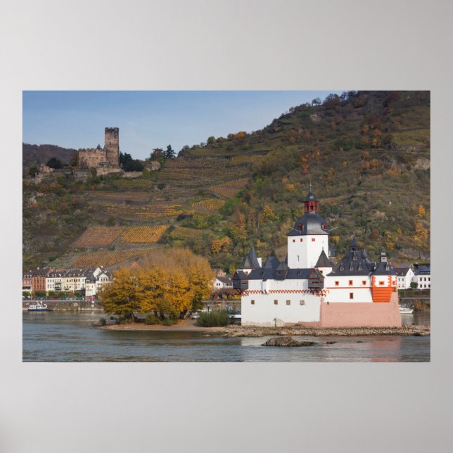Burg Gutenfels slott Landskap Poster (Framsidan)