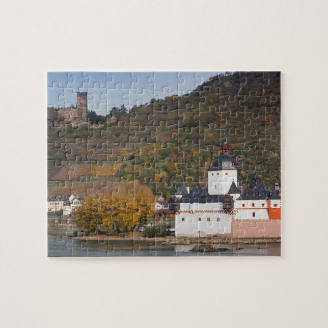 Burg Gutenfels slott Landskap Pussel (Horisontell)