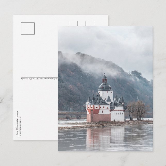 Burg Pfalzgrafenstein Vykort (Fram/baksida)