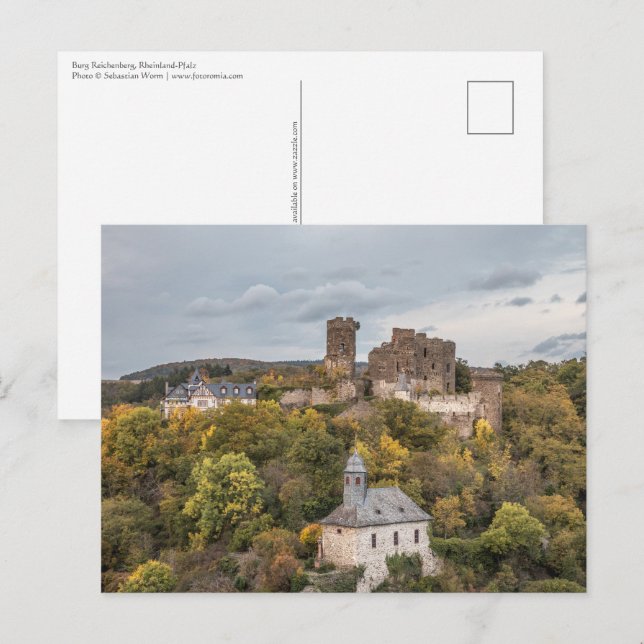 Burg Reichenberg Vykort (Fram/baksida)