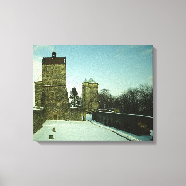 Burg Stolpen, byggt c.1100 Canvastryck (Framsida)