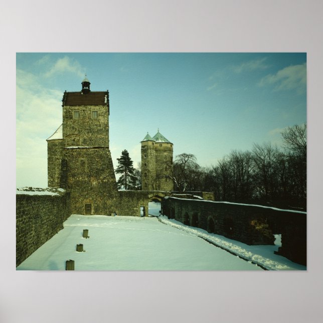 Burg Stolpen, byggt c.1100 Poster (Framsidan)