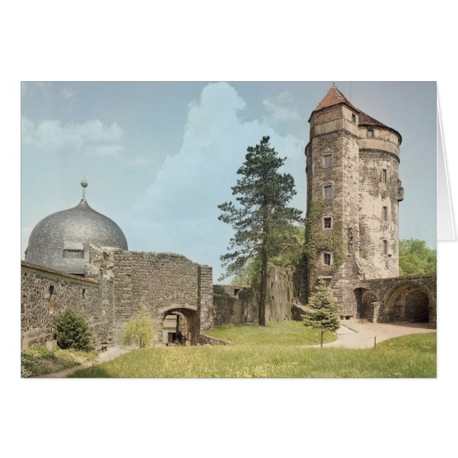 Burg Stolpen, Cosel Torn Hälsningskort (Framsidan Horizontal)