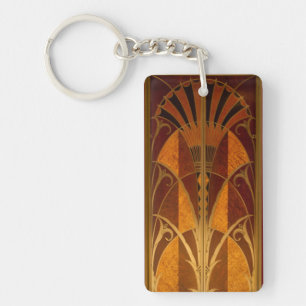 Burgandy och Guld Art Deco
