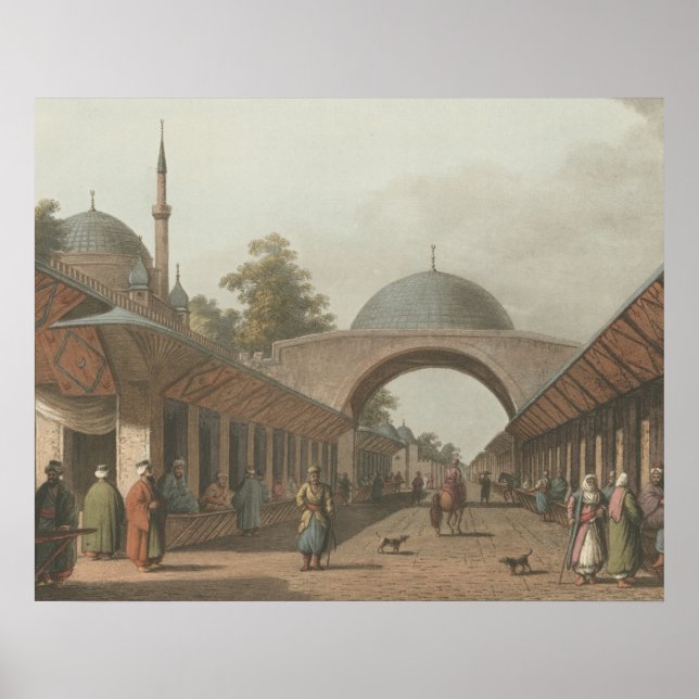 Burgas ottoman Turk Market i Bulgarien Poster (Framsidan)