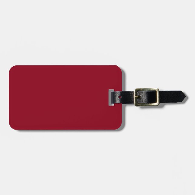 Burgendy och Black Luggage Tag Bagagebricka (Horisontell Framsida)