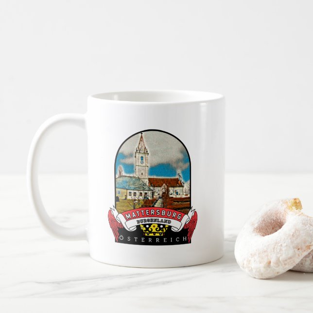 Burgenland Mattersburg Österreich Souvenir  Kaffemugg (Med munk)