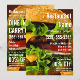 Burger 5x7 Flytande Inbjudningar