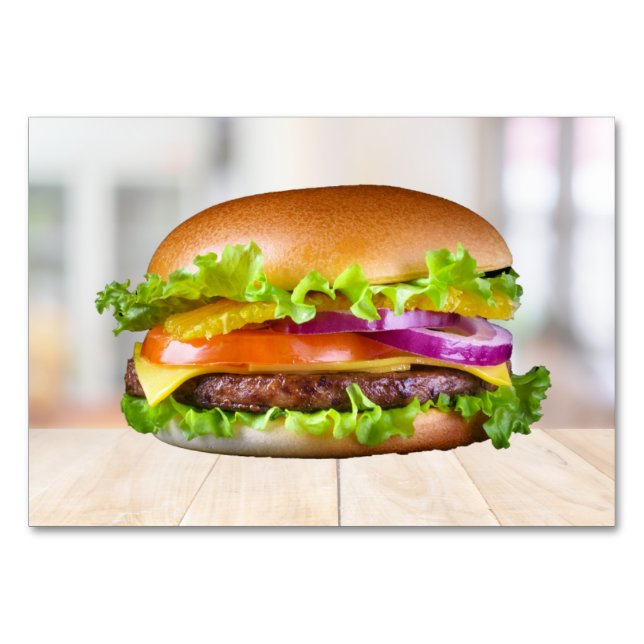 Burger ABA Tact-etikett - Flashcard | Bild-kort Bordsnummer (Framsidan)