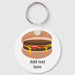 Burger Älskare - Anpassa den här grafiken Nyckelring