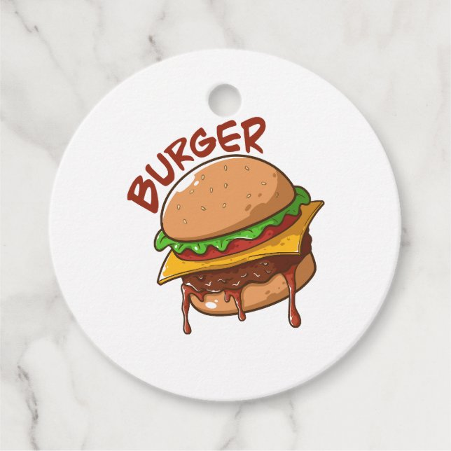 Burger Älskare Gåvor Etiketter (Framsida)
