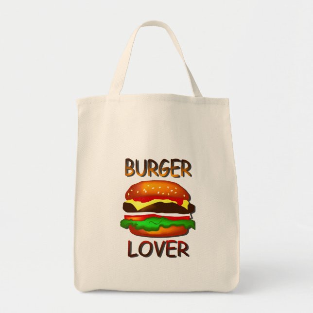 Burger Älskare Hamburger Livsmedel Tote Bag Tygkasse (Framsidan)