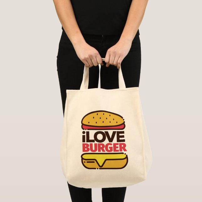 Burger Älskare tote bags Tygkasse (Framsida (produkt))