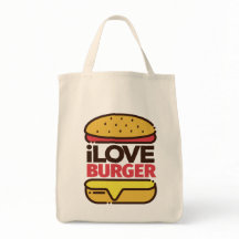 Burger Älskare tote bags