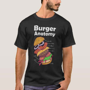 Burger Anatomy Cheeseburger Foodies Food T Shirt