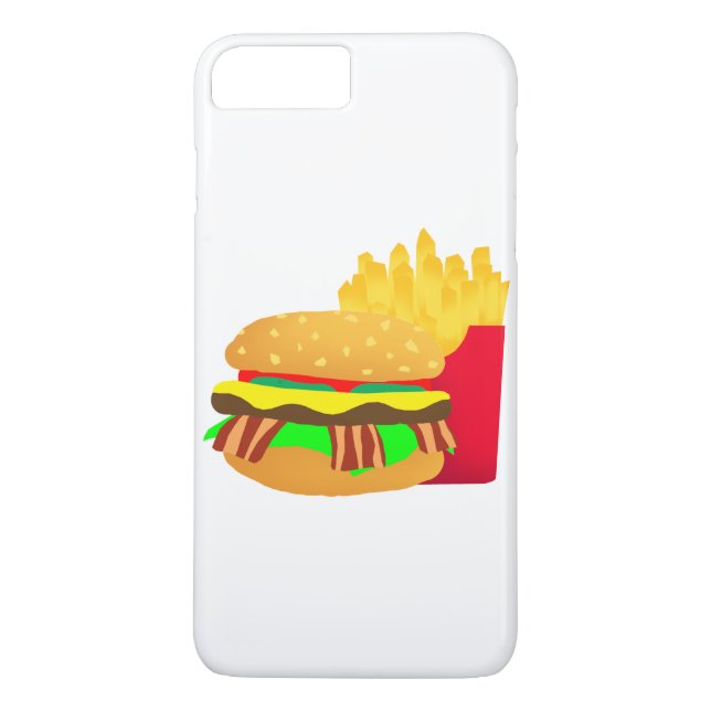 Burger and Fries Case-Mate iPhone Skal (Baksida)