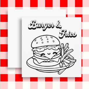 Burger and Fries Färg Me