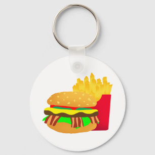 Burger and Fries Nyckelring
