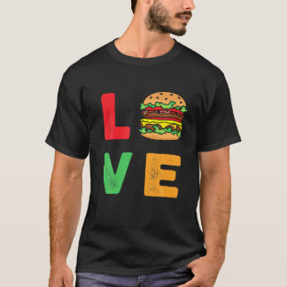 Burger är min KÄRLEK-smekdag Burger Lov. T Shirt