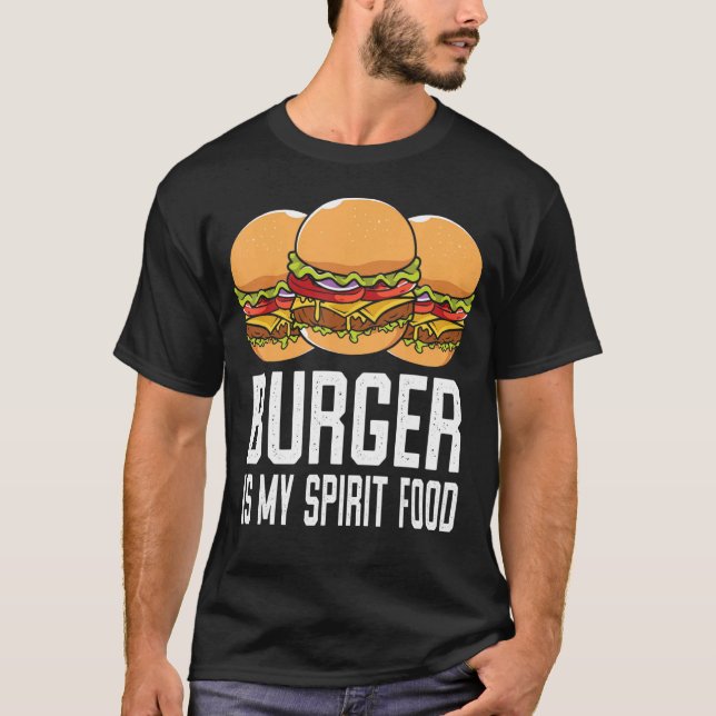 Burger är min spritmat i ostburger i Burger T Shirt (Framsida)