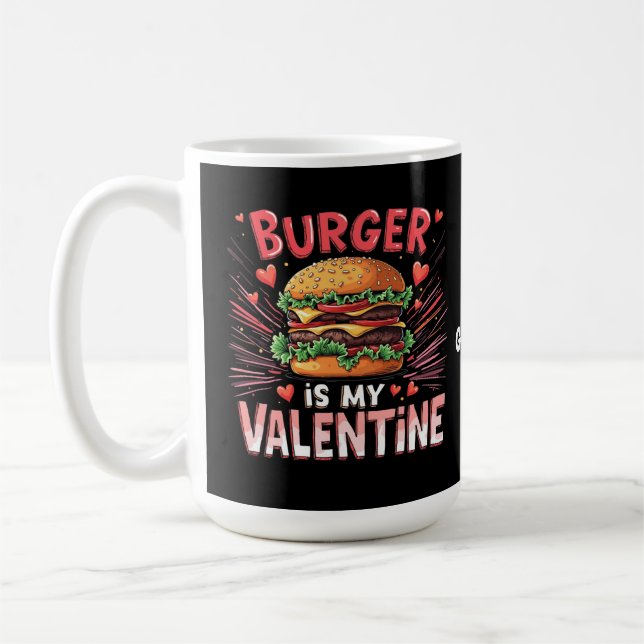 Burger är My Valentine A Superskoj Tribute Kaffemugg (Vänster)