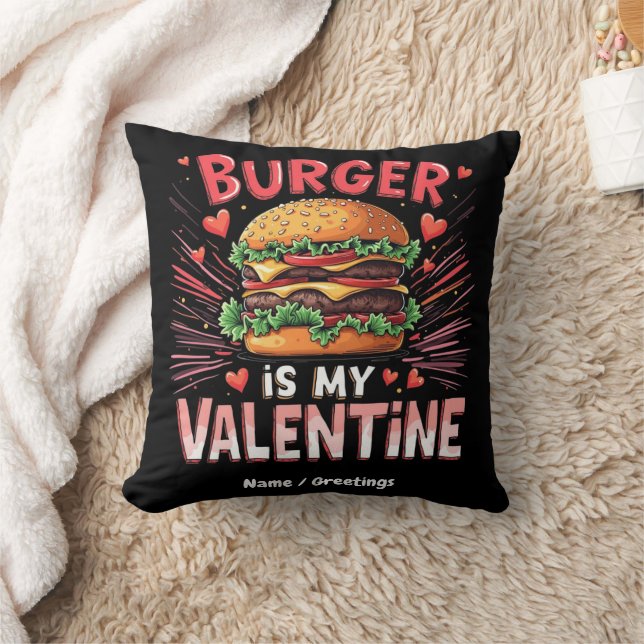 Burger är My Valentine A Superskoj Tribute Kudde (Filt)