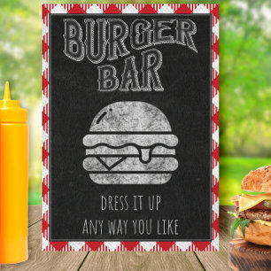 Burger Bar Jag Grillar-tecken Poster