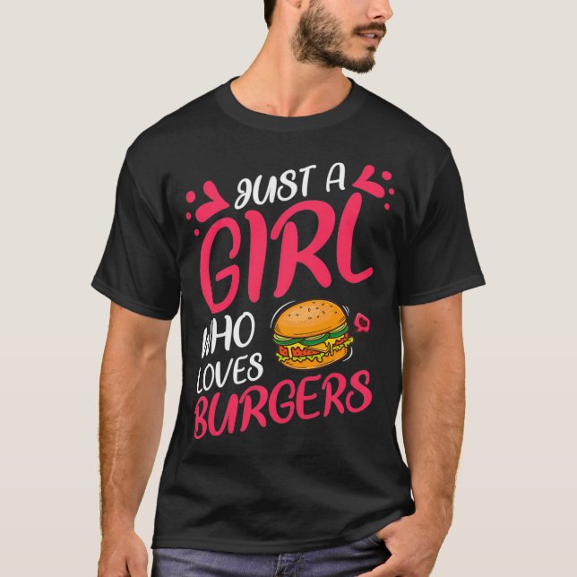 Burger BBQ Meat Hamburger  Cheesburger Pullover  T Shirt (Framsida)