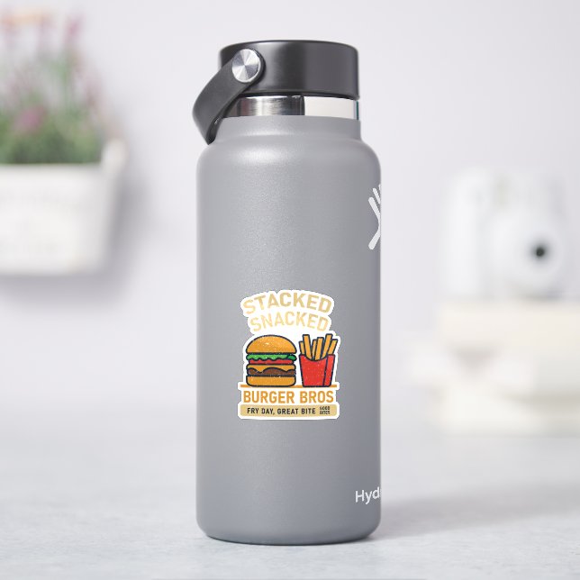 Burger Bros Klistermärken (HydroFlask)
