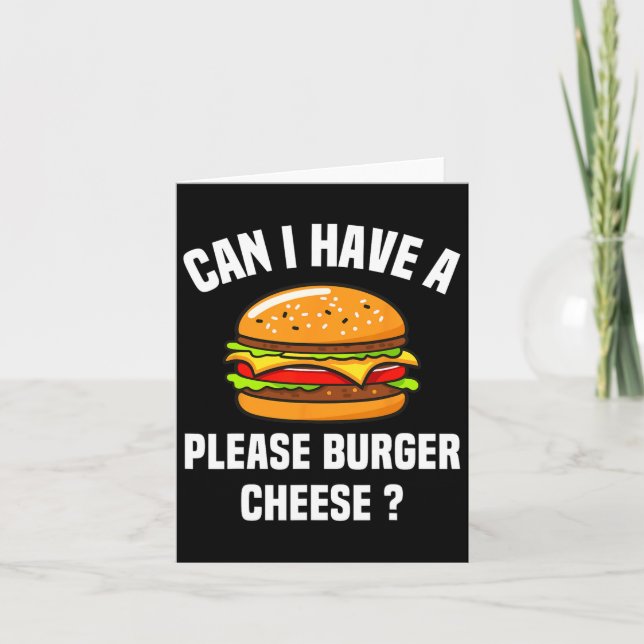 Burger Cheese Hamburger Cheese Bbq Funny Sa Kort (Framsida)
