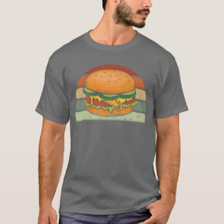 Burger Cheeseburger Hamburger Fast Food Retro vint T Shirt