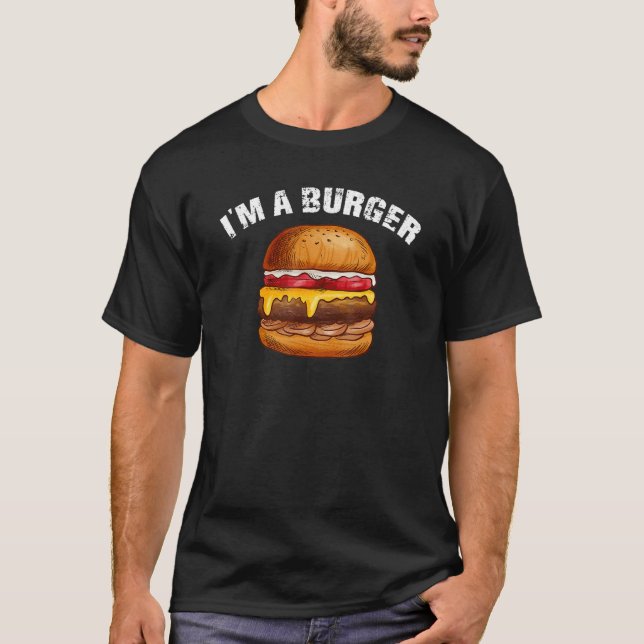 Burger cheeseburgers hamburger fast food snacks ba t shirt (Framsida)