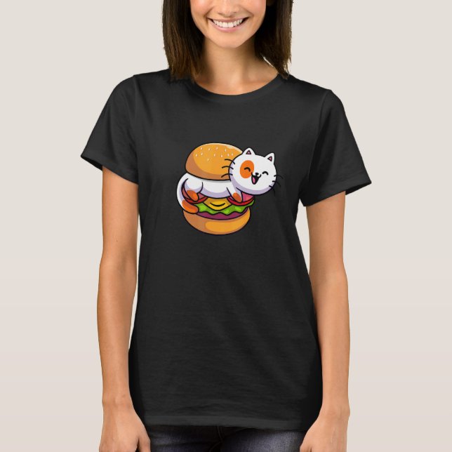 Burger cheeseburgers hamburger snabbmat snackba t shirt (Framsida)