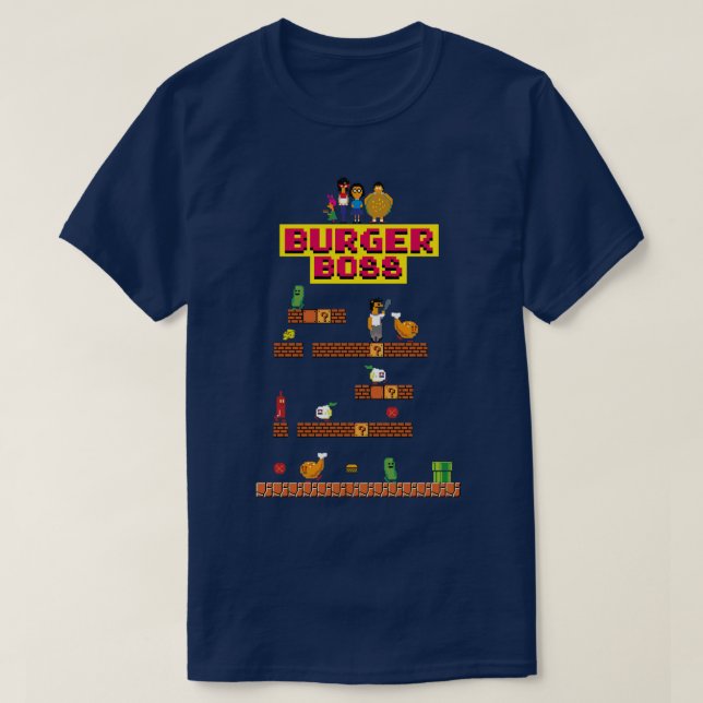 Burger Chef pixelgrafik T Shirt (Design framsida)