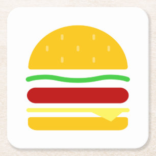 Burger Clipart Underlägg Papper Kvadrat