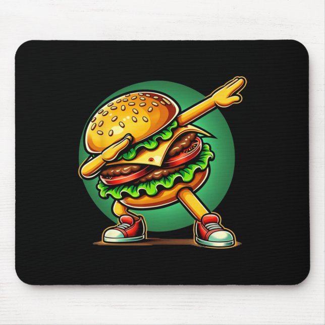 Burger Dabbing Dancing Funny Burger Hamburger Food Musmatta (Framsidan)