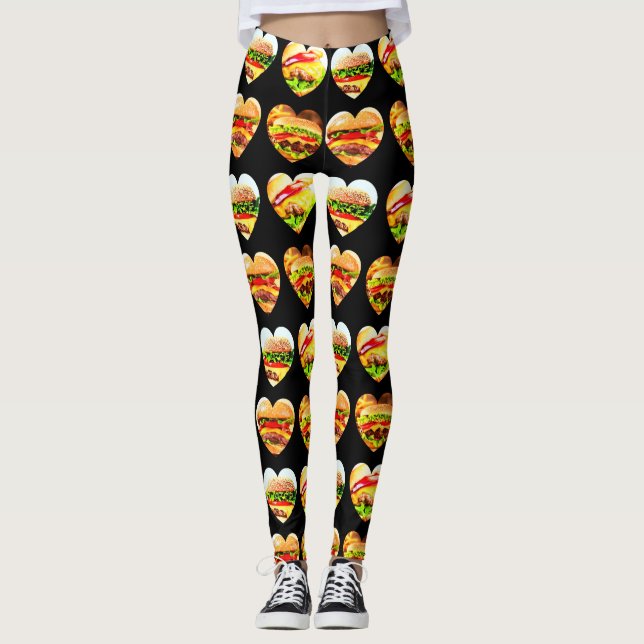 Burger Desire FoodMood Leggings (Framsida)
